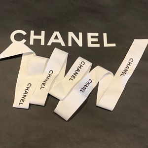 Chanel white ribbon